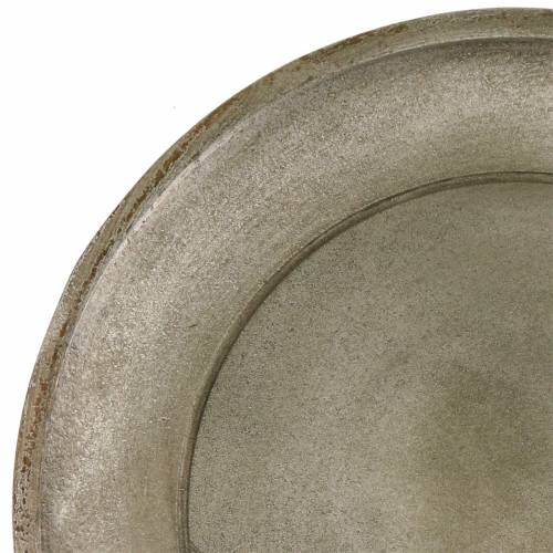 Floristik24 Assiette décorative en bois champagne Ø 44 cm