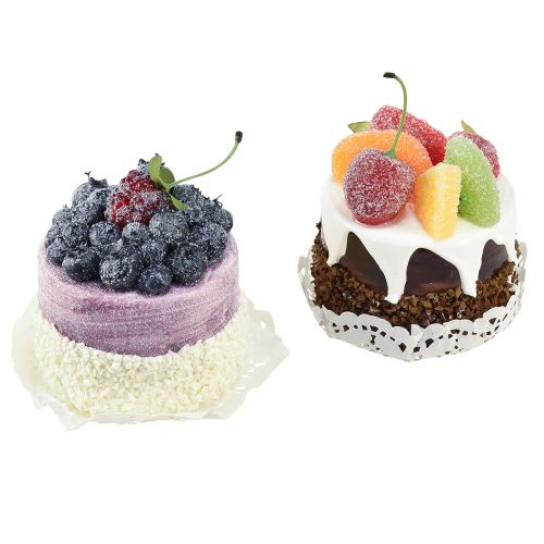 Floristik24 Tartelettes décoratives avec mannequins aux fruits Ø8cm 2 pcs