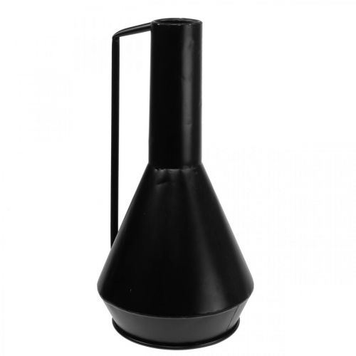 Floristik24 Vase déco métal cruche décorative noir 19,5cm H38,5cm