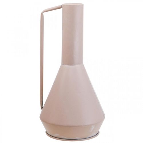 Article Vase déco métal cruche décorative rose clair 19,5cm H38,5cm
