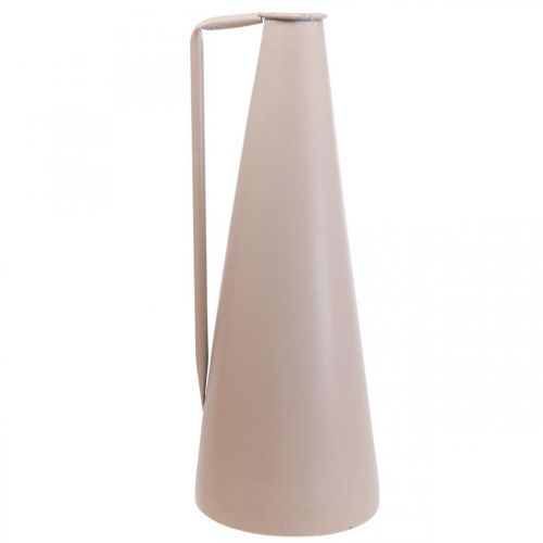 Article Vase décoratif en métal pichet décoratif rose conique 15x14.5x38cm