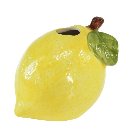 Floristik24 Vase décoratif citron céramique ovale jaune 11cm×9,5cm×10,5cm