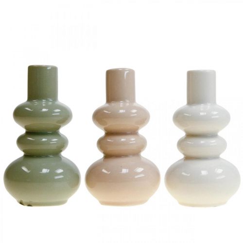 Floristik24 Vases décoratifs, set de vases en céramique sphérique H13,5cm Ø7,5cm 3pcs