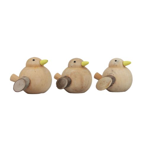 Oiseaux décoratifs oiseaux en bois décoration de table printemps nature 5cm 6pcs