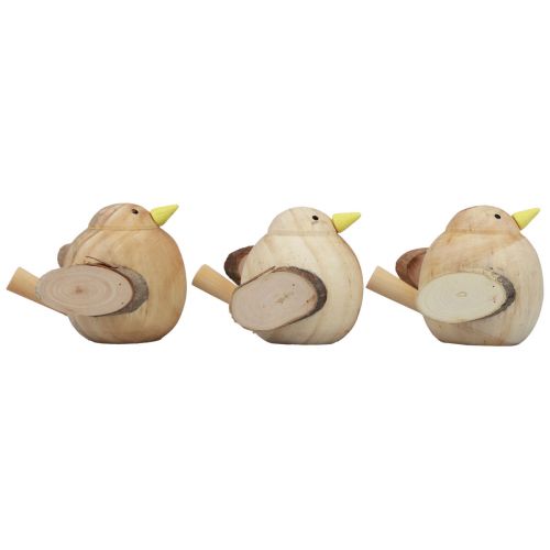 Article Oiseaux décoratifs oiseaux en bois décoration de table printemps nature 7cm 3 pcs