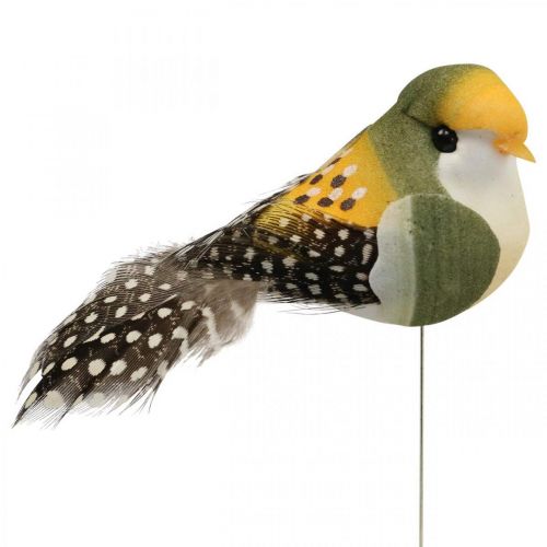 Floristik24 Oiseaux décoratifs mini oiseau sur fil décoration à ressort 3×6cm 12pcs
