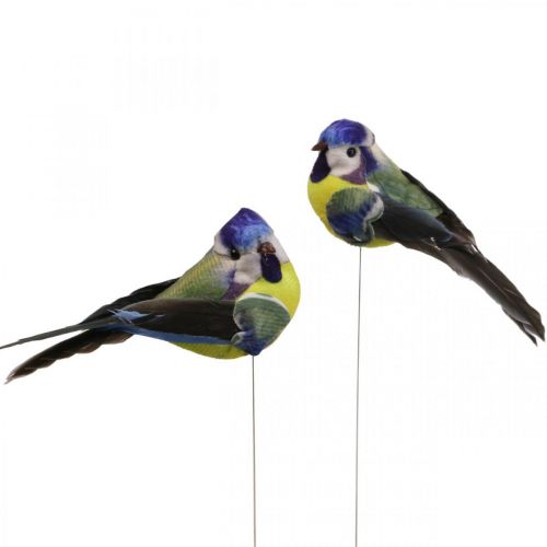 Déco Oiseaux sur Fil Déco Printemps Mésange Bleue 10×3cm 9pcs