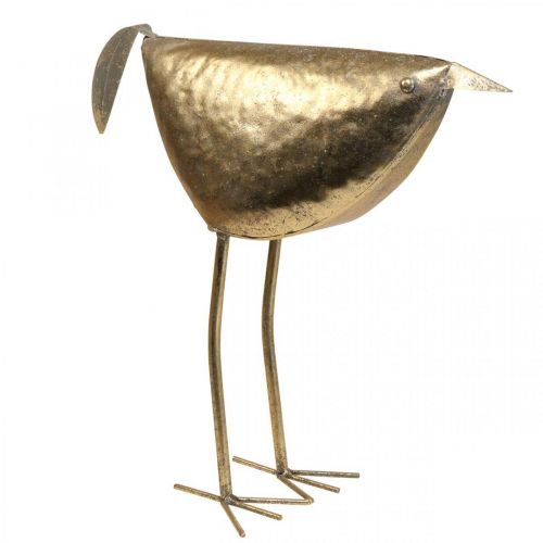 Déco oiseau Déco figure oiseau décoration métal doré 46×16×39cm