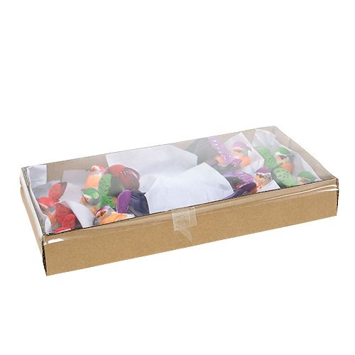 Floristik24 Oiseau décoratif assorti 12cm 9pcs