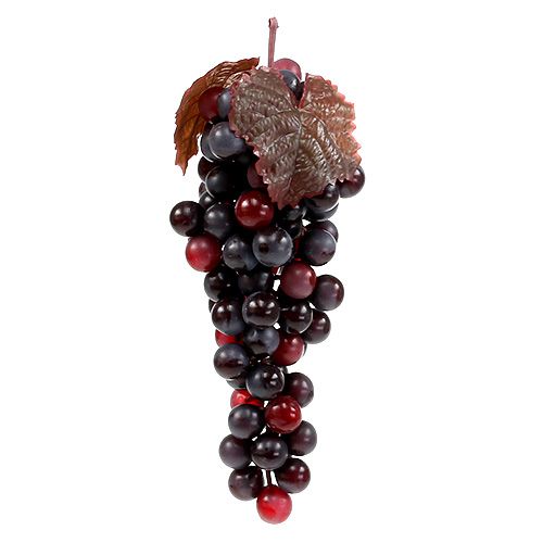 Floristik24 Grappes de raisins de décoration Rouge foncé 22 cm