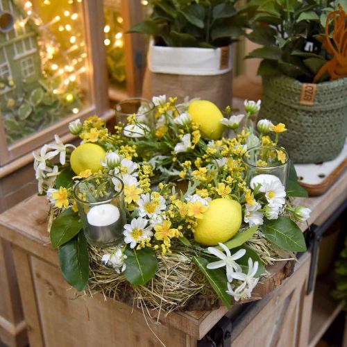 Floristik24 Branche déco citron branche de citron artificielle 42cm 3pcs