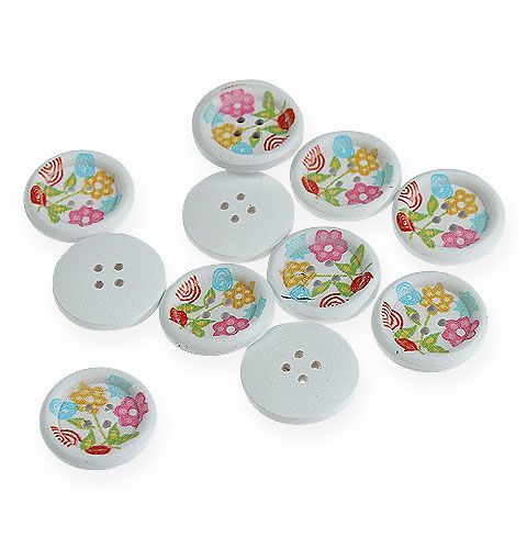 Floristik24 Boutons décoratifs en bois avec motif Ø2,3cm 135pcs