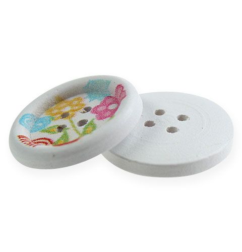 Floristik24 Boutons décoratifs en bois avec motif Ø2,3cm 135pcs