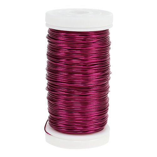 Floristik24 Fil émaillé Déco Rose Ø0.50mm 50m 100g