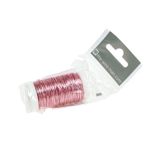 Floristik24 Fil émaillé Déco Rose Ø0.50mm 50m 100g