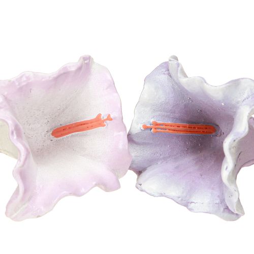 Article Suspension déco Campanule Violet Blanc Ø3.5cm H8cm 6pcs