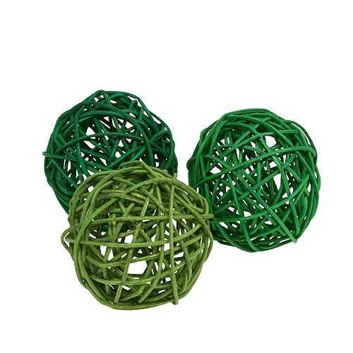 Floristik24 Boules décoratives assorties. Vert 7cm 18 pièces