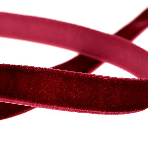 Article Ruban déco Velours Bordeaux 10mm 20m
