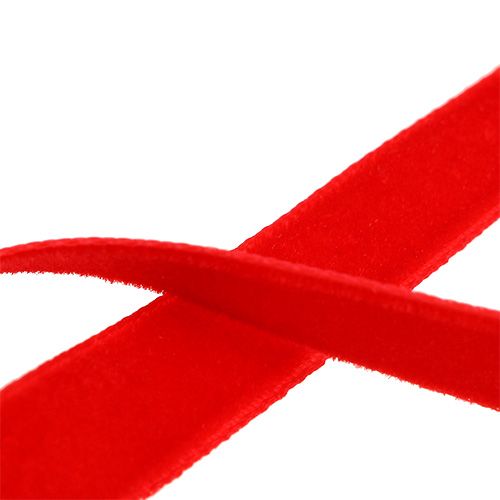 Article Ruban déco Velours rouge 10mm 20m
