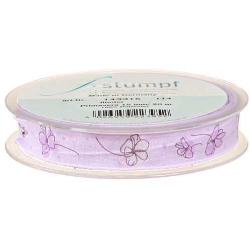 Article Ruban décoratif fleurs printemps ruban cadeau lilas 15mm 20m