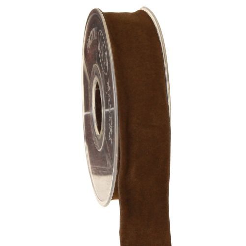 Ruban décoratif en velours marron, ruban pour bijoux, 25 mm, 7 m
