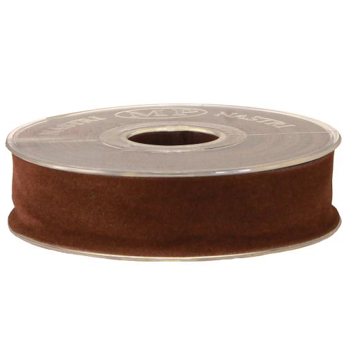 Article Ruban décoratif en velours marron, ruban pour bijoux, 25 mm, 7 m