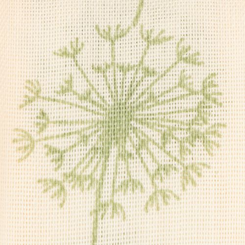 Article Ruban décoratif, ruban cadeau, motif pissenlit, crème, 40 mm, 15 m