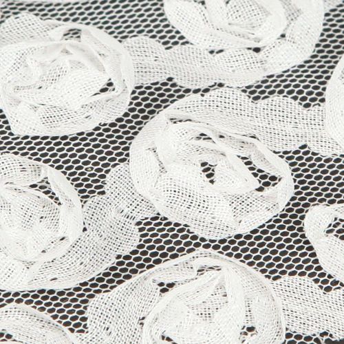 Article Ruban décoratif mariage roses blanches ruban cadeau 60mm 5m
