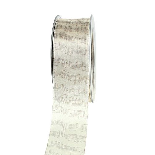 Floristik24 Motif notes ruban déco 40mm 20m