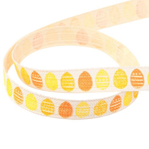 Article Ruban décoratif Pâques ruban durable Oeufs de Pâques orange 15mm 18m