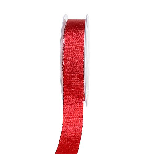 Ruban déco rouge avec mica 25mm 20m