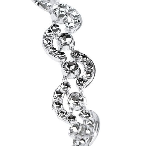 ruban décoratif argent brillant 10mm 9m | Floristik24.be
