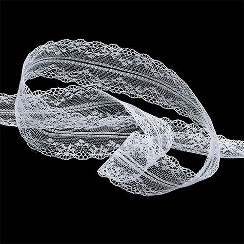 Article Ruban décoratif en dentelle blanche 40 mm 20 m