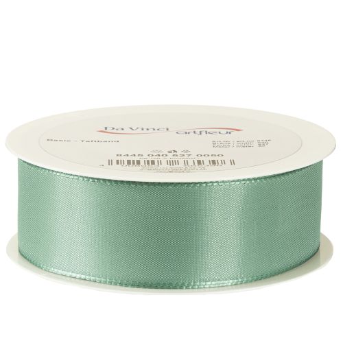 Article Ruban décoratif taffetas ruban cadeau vert sauge 40mm 50m