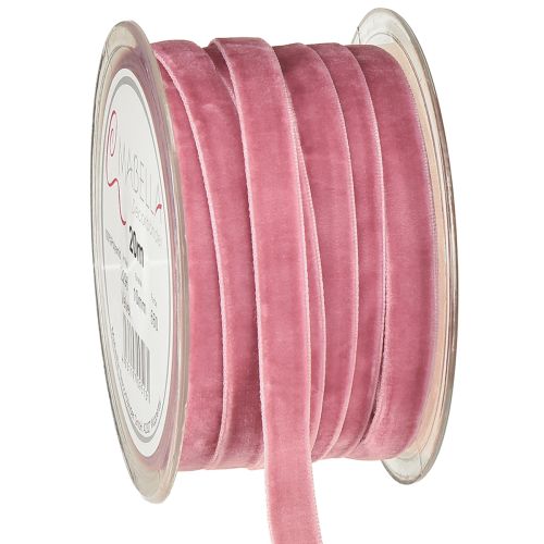 Floristik24 Ruban décoratif velours violet clair 10 mm 20 m