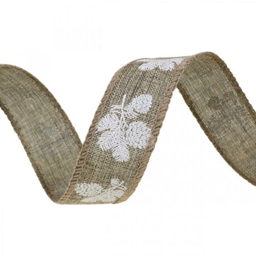 Ruban déco cônes de Noël ruban cadeau marron 25mm 15m