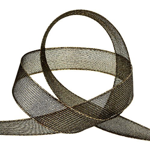 Ruban adhésif de décoration avec des bandes de lurex noir 25mm 20m | Floristik24.be