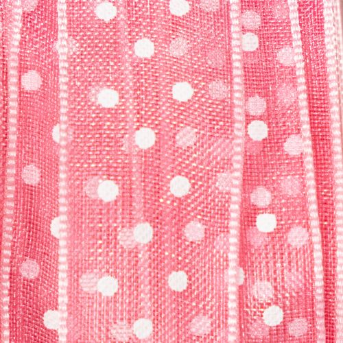 Article Ruban cadeau à pois élégant pour emballages festifs, 1,5 cm de large, 20 m de long