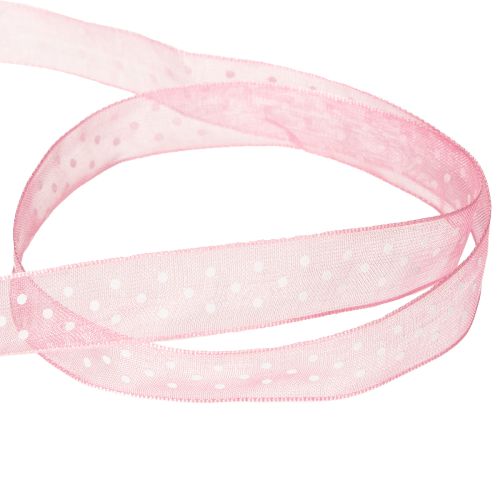 Article Ruban cadeau à pois élégant pour emballages festifs, 1,5 cm de large, 20 m de long