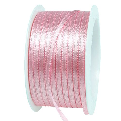 Article Ruban cadeau et décoration 3mm x 50m rose pastel