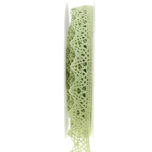 Article Ruban déco dentelle vert 22mm 20m