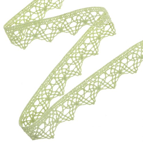 Article Ruban décoratif dentelle vert 22mm 20m