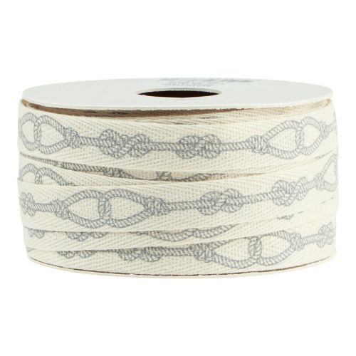 Article Ruban décoratif ruban coton maritime cordes crème 15mm 20m