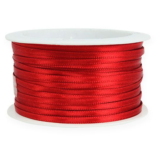 Article Ruban cadeau et décoration 3mm x 50m rouge clair