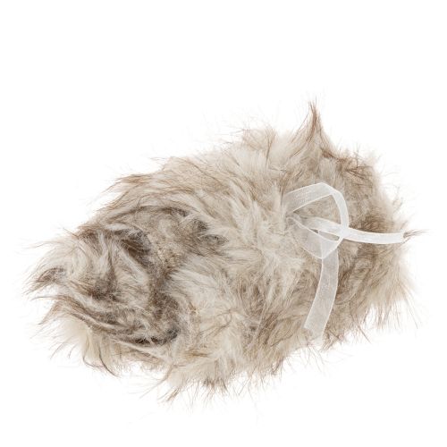 Ruban en fausse fourrure, ruban décoratif, long, doux, 10 x 140 cm, lot de 3