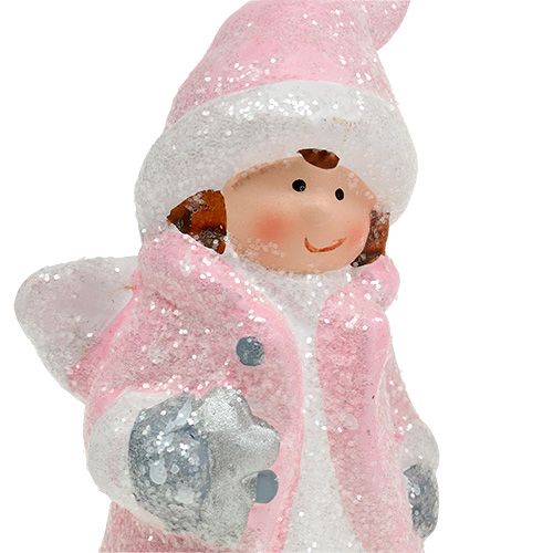 Floristik24 Figure à décorer ange girl rose clair 11cm 2pcs