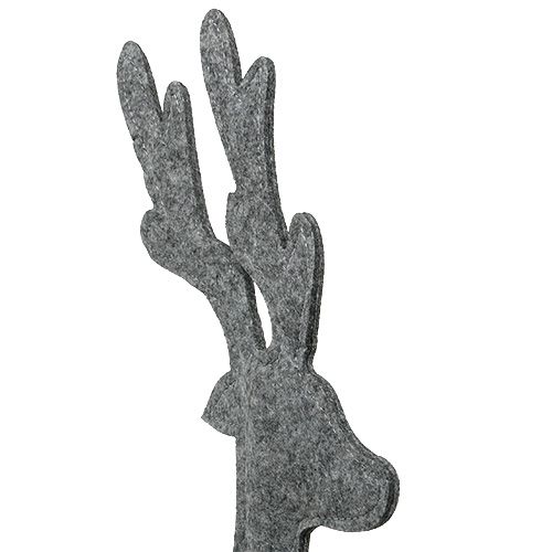 Article Cerf Figure à décorer de feutre 60cm gris