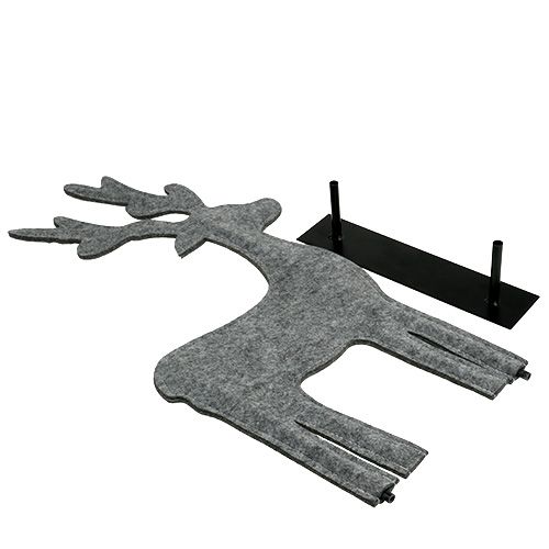 Floristik24 Cerf Figure à décorer de feutre 60cm gris