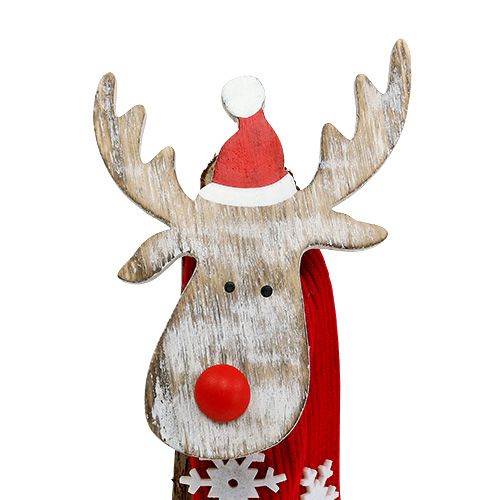 Floristik24 Figure à décorer bois élan avec écharpe 30cm 2pcs