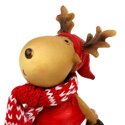 Floristik24 Renne Figure à décorer avec écharpe 15cm Marron 4pcs